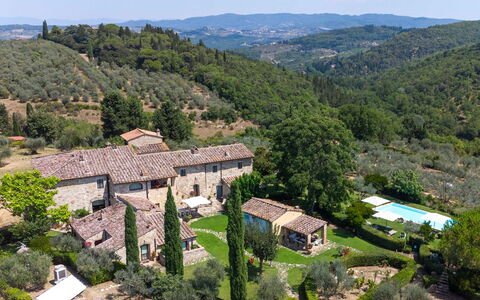 Villa Belchianti: Paesaggio, Groundcover, Estate, Villetta, Villaggio, Visione Globale, Landscaping, Agriturismo, Villa, Fotografia Aerea