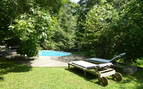 Chalet Fagarè, Pool, Sauna, Prosecco Hills: Giardino, Shade, Piscina, Mobili Da Esterno, Mobilia, Prato, Backyard, Tempo Libero, Landscaping, Sedia