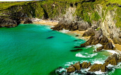 Dingle Hc (S7)(Tr4) No 13: Costa, Costiera E Morfologie Oceanic, Terreno, Mare, Roccia, Promontorio, Baia, Spiaggia, Riva