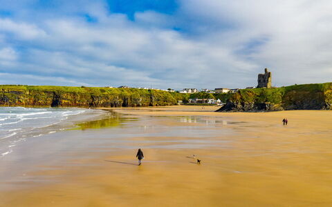 Ballybunion(Tr4) Hc No 27: Acqua, Corpo D'Acqua, Costa, Costiera E Morfologie Oceanic, Estate, Orizzonte, Nube, Spiaggia, Riva, Mare