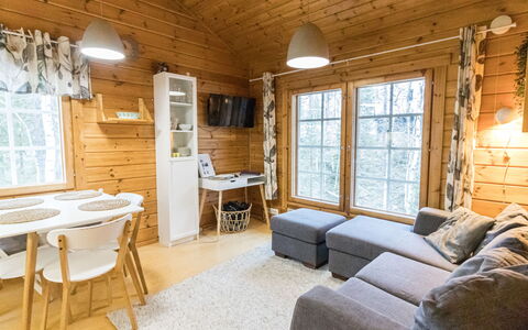 Ylläs-Suppa: Legna, Casa, Interior Design, Camera, Soffitto, Villetta, Log Cabin, Color Legno, Latifoglie, Soggiorno