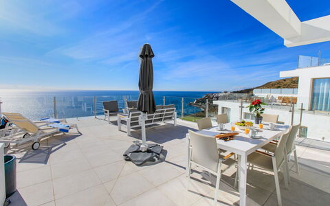 Nerja View with Infitinity Pool: Mare, Costa, Oceano, Ricorrere, Balcone, Hotel, Località Balneare, Sedia, Villa, Baia
