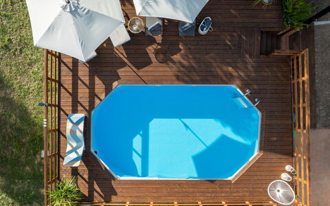 Podere la Botte, Pool, Lari: Blu, Piscina, Materiale Composito, Mobili Da Esterno, Ombrello, Ricorrere, Eco Hotel, Tempo Libero, Shade, Lettino
