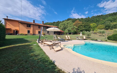 Villa Vindelbono: Piscina, Eco Hotel, Estate, Mobili Da Esterno, Ricorrere, Hacienda, Agriturismo, Villa, Terme, Backyard