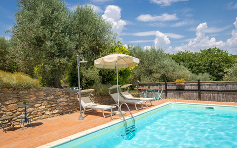 Campiglia Marittima 649: Piscina, Mobili Da Esterno, Ricorrere, Sedia, Eco Hotel, Vaso Di Fiori, Shade, Pianta Della Casa, Lettino, Villa