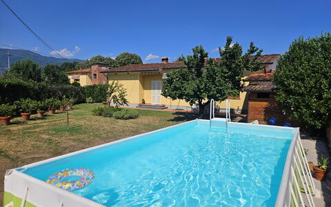Villa Lory: Blu, Piscina, Materiale Composito, Tempo Libero, Shade, Ricorrere, Backyard, Eco Hotel, Hacienda, Hotel