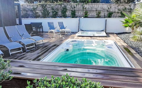 Maison Dune: Piscina, Mobili Da Esterno, Materiale Composito, Ricorrere, Vasca Da Bagno, Tempo Libero, Deck, Vasca Idromassaggio, Giochi D'Acqua