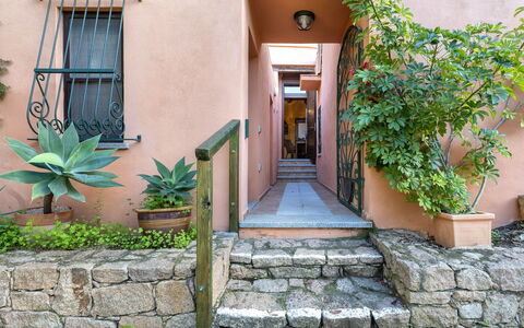 Casanova: Parete, Porta, Vaso Di Fiori, Casa, Pianta Della Casa, Giardino, Le Scale, Landscaping, Cortile, Flagstone