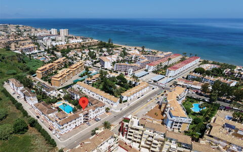 El Patio: Zona Residenziale, Costa, Insediamento Umano, Appartamento, Costiera E Morfologie Oceanic, Ricorrere, Mare, Fotografia Aerea, Riva, Spiaggia