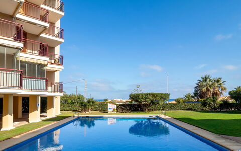 Jávea 163: Blu, Zona Residenziale, Appartamento, Condominio, Ricorrere, Balcone, Estate, Prato, Piscina, Hotel