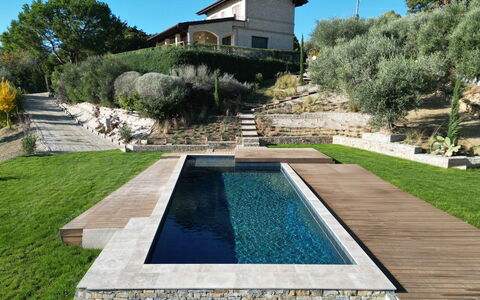 Villa Carciofa: Piscina, Materiale Composito, Giardino, Giochi D'Acqua, Landscaping, Backyard