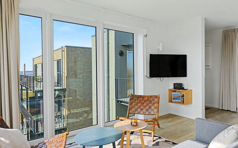 Penthouse Dümmerblick (619): Legna, Appartamento, Mobilia, Sedia, Balcone, Color Legno, Latifoglie, Cucina & Sala Da Pranzo Tavolo, Pavimento In Legno, Tavolino Da Caffè