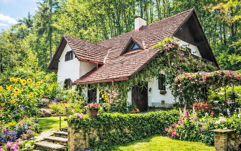 Himmelreichmühle: Costruzione, Casa, Tetto, Casa, Villetta, Arbusto, Giardino, Architettura, Agriturismo