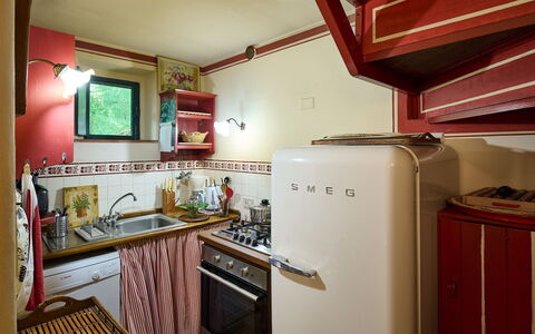 Il Gallinaio, Vivo D'Orcia: Cucina, Elettrodomestico Da Cucina, Apparecchio Major, Interior Design, Legna, Controsoffitto, Pavimentazione, Mobilia, Illuminazione, Camera
