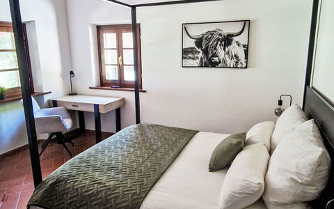 Nido di Falco: Mobilia, Letto, Interior Design, Camera Da Letto, Legna, Pavimentazione, Pavimento, Soffitto, Bedding, Illuminazione