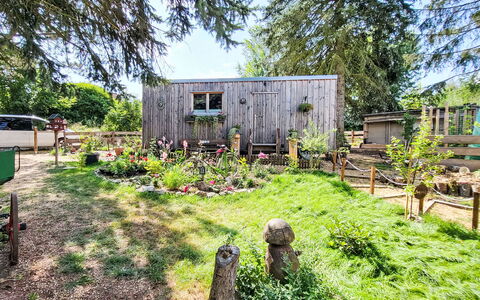 Tiny House Cottage Herbert: Arbusto, Giardino, Lotto, Villetta, Area Rurale, Groundcover, Backyard, Edifici Giardino, Capannone