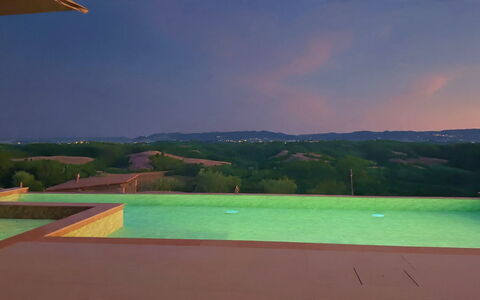 Villa Elisa: Piscina, Ricorrere, Crepuscolo, Eco Hotel, Terme, Sera, Landscaping, Villa, Notte