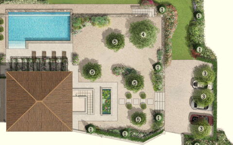 Villa Elisa: Giardino, Landscaping, Backyard, Design, Cortile, Cortile, Terrazza, Struttura Esterna, Flagstone, Dimora