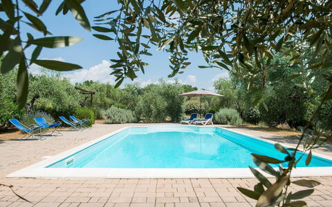 Villa El Olivar: Blu, Piscina, Estate, Ricorrere, Hacienda, Landscaping, Mobili Da Esterno, Villa, Eco Hotel, Backyard