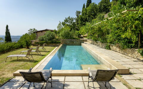 Villa Il Casalino, Florentine Hills with Pool: Piscina, Materiale Composito, Giardino, Estate, Landscaping, Giochi D'Acqua, Backyard, Shade, Flagstone, Piastrella