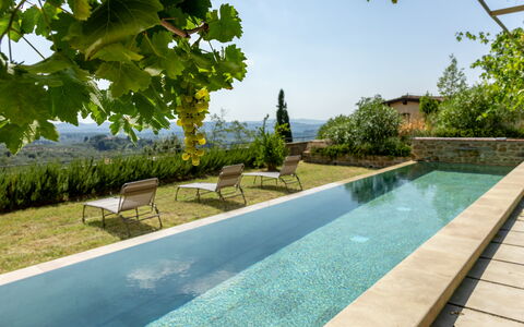 Villa Il Casalino, Florentine Hills with Pool: Piscina, Materiale Composito, Giardino, Landscaping, Estate, Giochi D'Acqua, Eco Hotel, Hacienda, Villa, Flagstone