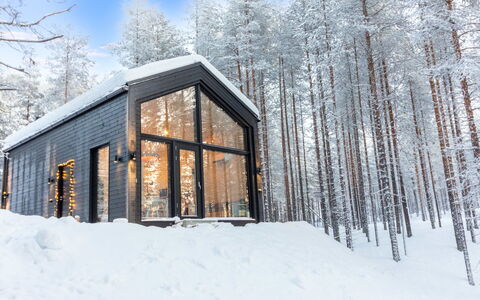 Soutaja Lodge: Neve, Inverno, Legna, Villetta, Casa, Congelamento, Tetto, Log Cabin, Ramoscello, Brina