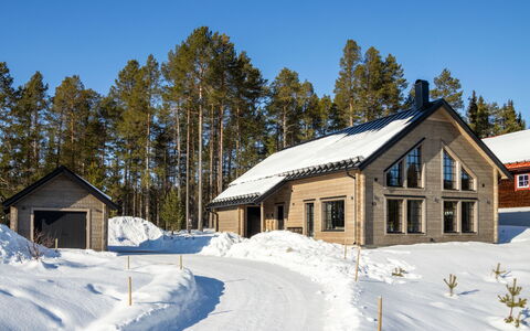 Fjällhemmet: Legna, Villetta, Casa, Casa, Tetto, Raccordo, Inverno, Neve, Congelamento, Pendenza