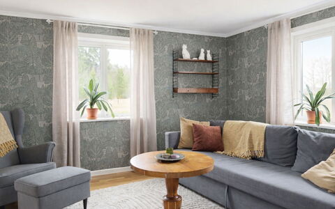 Hönetorpet: Mobilia, Interior Design, Pavimentazione, Legna, Pavimento, Tessile, Soggiorno, Camera, Tavolo, Illuminazione