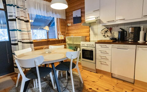 Levin Neljä Tuulta: Legna, Neve, Inverno, Villetta, Congelamento, Casa, Log Cabin, Larice, Raccordo