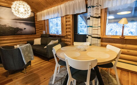 Levin Neljä Tuulta: Legna, Neve, Inverno, Villetta, Congelamento, Casa, Log Cabin, Larice, Raccordo