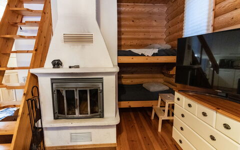 Levin Neljä Tuulta: Legna, Neve, Inverno, Villetta, Congelamento, Casa, Log Cabin, Larice, Raccordo