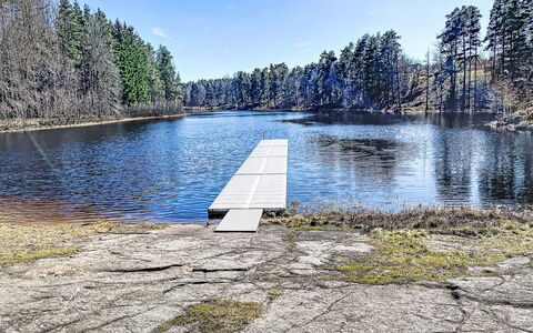 Skolhuset: Albero, Banca, Riflessione, Lago, Foresta, Larice, Serbatoio, Inverno