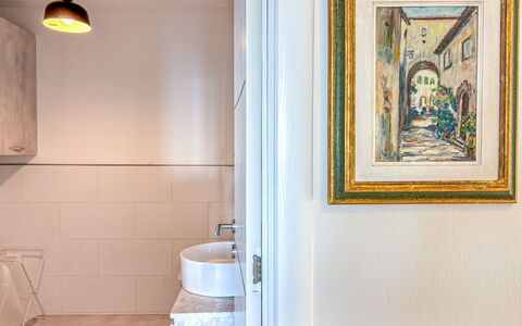 Senj 122: Parete, Pavimentazione, Interior Design, Pavimento, Idraulico Fixture, Illuminazione, Camera, Casa, Soffitto, Bagno