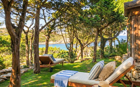 Porto Cervo 634: Legna, Mobilia, Mobili Da Esterno, Giardino, Costiera E Morfologie Oceanic, Shade, Costa, Ricorrere, Riva