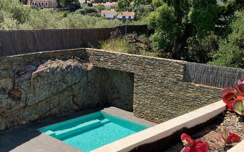 Villa Luisa: Muro ​​Di Pietra, Piscina, Giochi D'Acqua, Giardino, Landscaping, Backyard, Shade, Flagstone, Eco Hotel