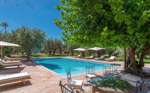 Villa Royale: Piscina, Ricorrere, Mobili Da Esterno, Shade, Estate, Giardino, Hacienda, Landscaping, Villa, Reflecting Pool