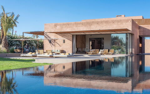 Villa Palmeraie: Piscina, Shade, Estate, Ricorrere, Design, Eco Hotel, Villa, Lettino, Hacienda
