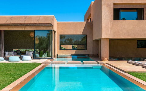 Villa Amrabat: Piscina, Blu, Ricorrere, Architettura, Materiale Composito, Estate, Eco Hotel, Shade, Villa, Terme