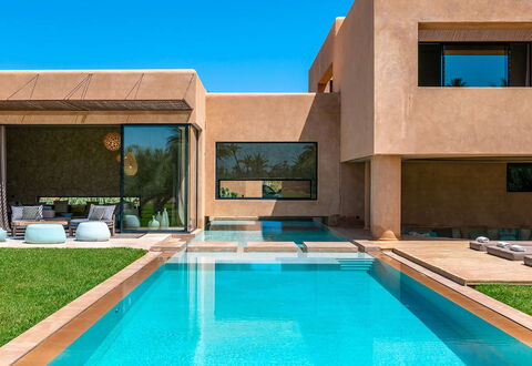 Villa Amrabat: Piscina, Blu, Ricorrere, Architettura, Materiale Composito, Estate, Eco Hotel, Shade, Villa, Terme