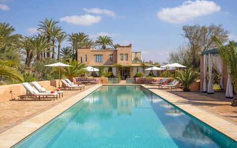 Villa Jamila: Piscina, Ricorrere, Mobili Da Esterno, Estate, Lettino, Terme, Hacienda, Eco Hotel, Ombrello