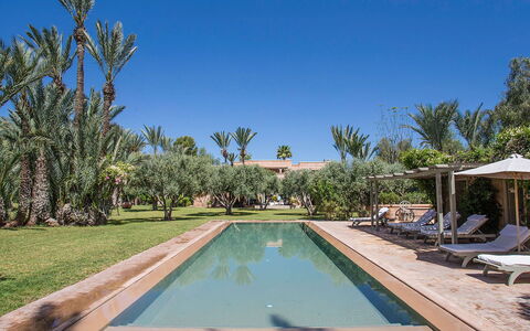 Villa Hasna: Piscina, Ricorrere, Hacienda, Mobili Da Esterno, Estate, Shade, Eco Hotel, Landscaping, Lettino