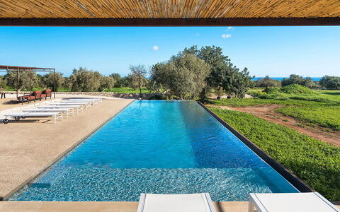 Villa del Sole: Blu, Piscina, Ricorrere, Giochi D'Acqua, Reflecting Pool
