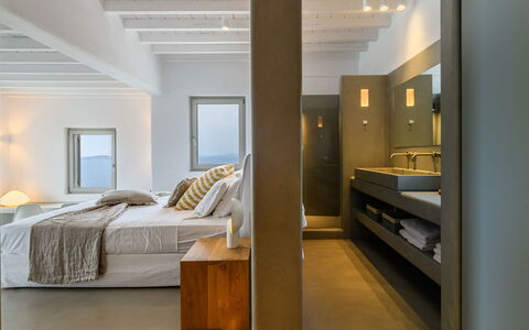 Villa Atlante: Interior Design, Soffitto, Pavimentazione, Pavimento, Camera Da Letto, Mobilia, Letto, Appartamento, Camera, Bedding