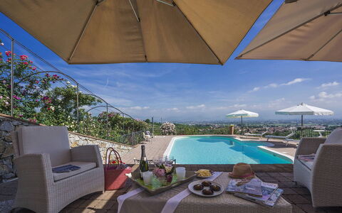 Villa delle Rose: Piscina, Ricorrere, Mobili Da Esterno, Ombrello, Sedia, Hotel, Resort Citta ', Eco Hotel, Villa, Pianta Della Casa