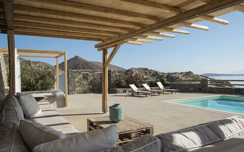Villa Mycenaean: Shade, Pergola, Struttura Esterna, Mobili Da Esterno, Ricorrere, Colonna, Fascio, Villa, Piscina