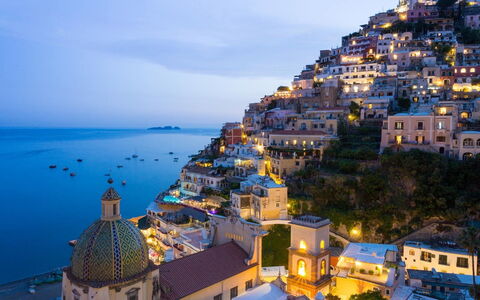 Casa Amalfitana: Blu, Orizzonte, Costa, Mare, Costiera E Morfologie Oceanic, Estate, Oceano, Attrazione Turistica, Spiaggia