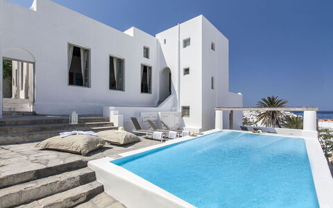 Halki Villa: Blu, Piscina, Villa, Hotel, Balcone, Ricorrere