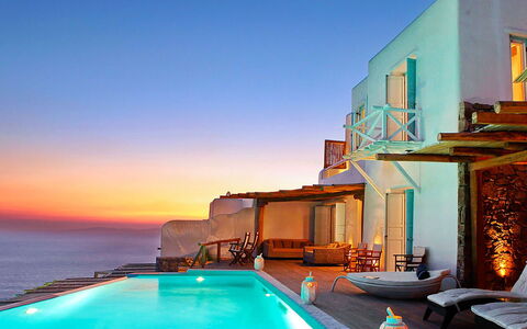 Queen Villa: Blu, Ricorrere, Piscina, Mare, Costiera E Morfologie Oceanic, Crepuscolo, Eco Hotel, Oceano, Sera, Costa