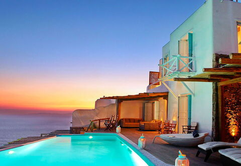Queen Villa: Blu, Ricorrere, Piscina, Mare, Costiera E Morfologie Oceanic, Crepuscolo, Eco Hotel, Oceano, Sera, Costa
