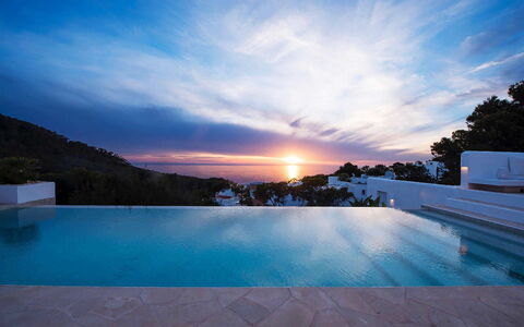 Villa Arenas: Blu, Acqua, Orizzonte, Mare, Piscina, Crepuscolo, Oceano, Tropici, Costa, Sera